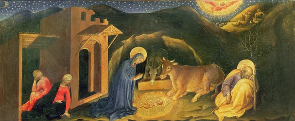 Anbetung der Heiligen Drei Könige, linke Predella der Geburt Christi, 1423